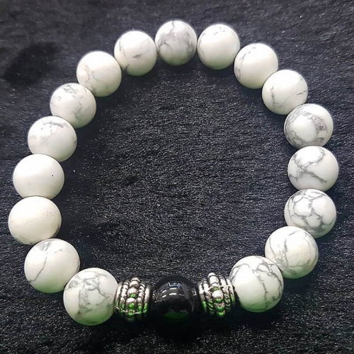 Jual Gelang Kristal Howlite - Aksesoris Fashion Gelang